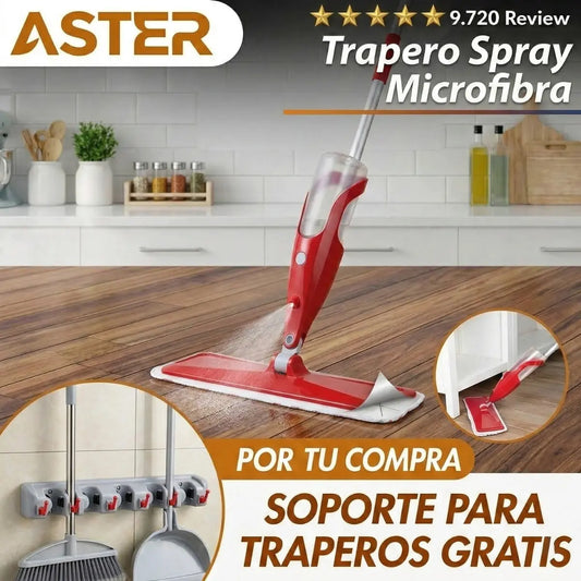 Trapero Spray Microfibra + Soporte para Traperos